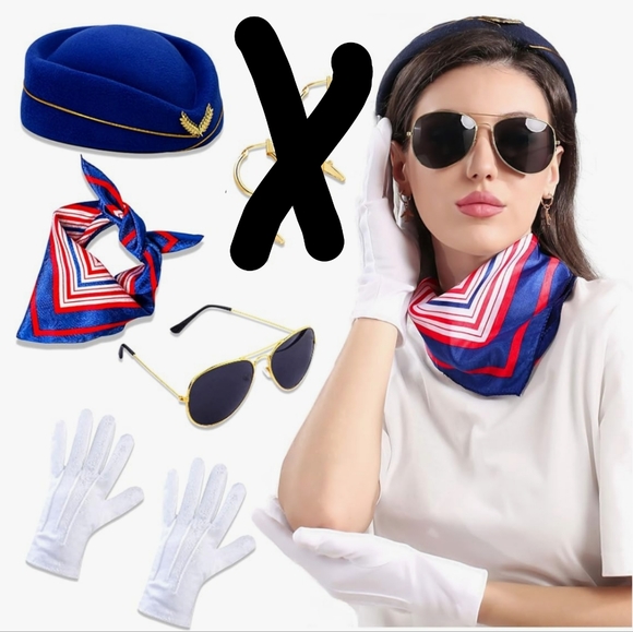 2/$35 - Flight Attendent Costume Accesories - Picture 2 of 6